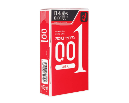 Okamoto - 0.01 極限超薄安全套 3枚 (Exp:2023/12)
