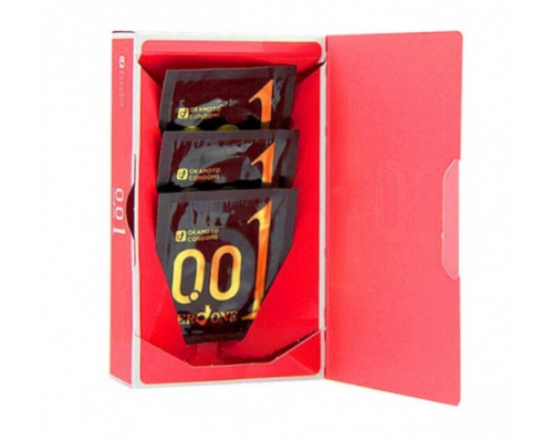 Okamoto - 0.01 極限超薄安全套 3枚 (Exp:2023/12)