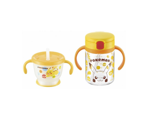 日本Richell吸管水杯及有蓋吸管杯套裝-皮卡超圖案