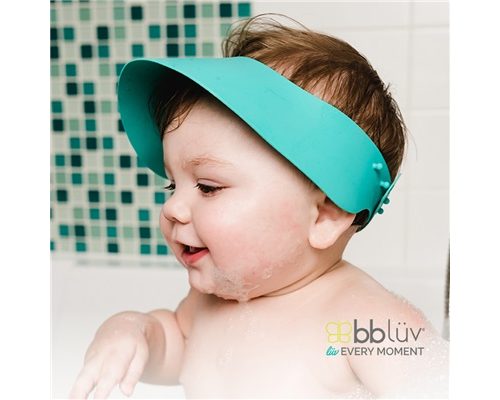 BBLUV 矽膠幼兒浴帽 粉藍色